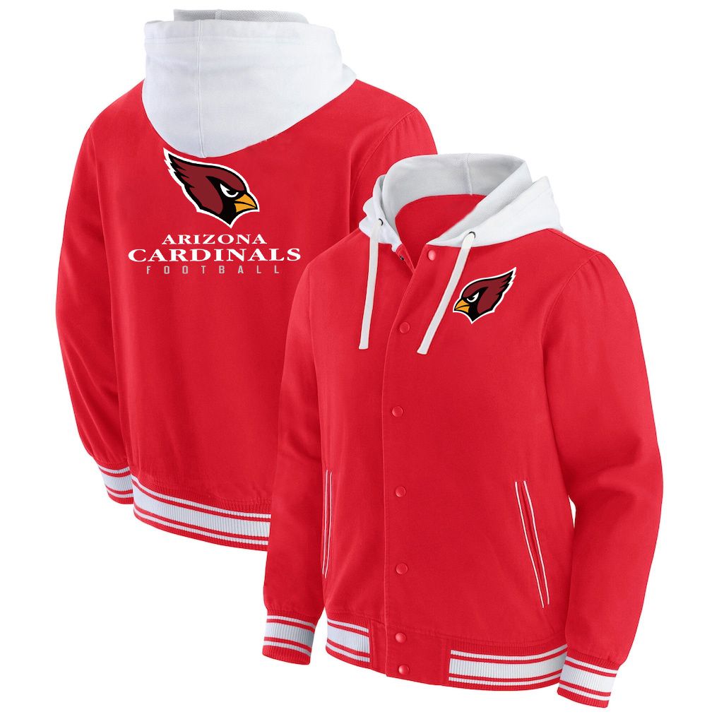 Men 2026 NFL Arizona Cardinals  jacket hoodie Red 012